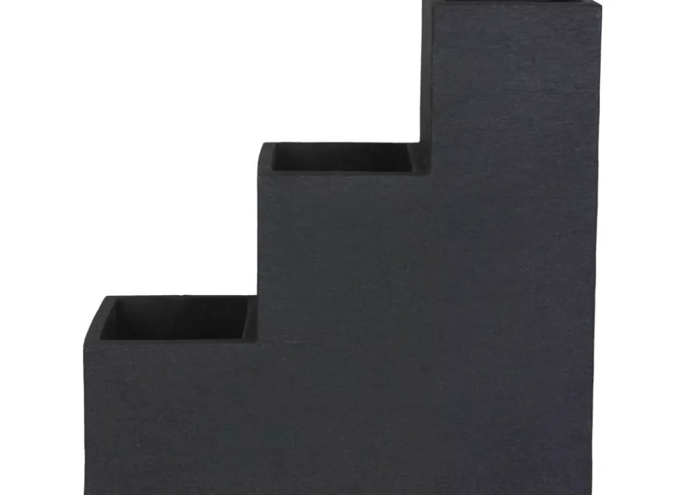 Jelenia Plast Pflanzkübel^Kubus Treppentopf 59X27Cm Anthrazit