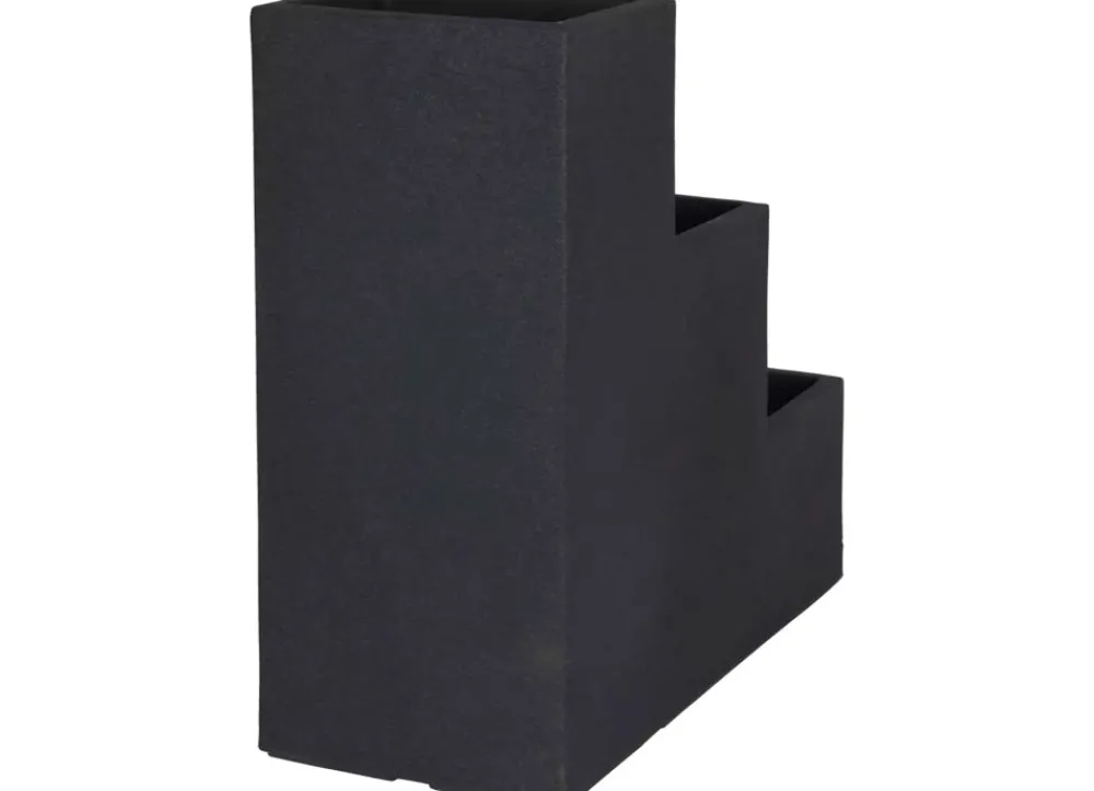 Jelenia Plast Pflanzkübel^Kubus Treppentopf 59X27Cm Anthrazit