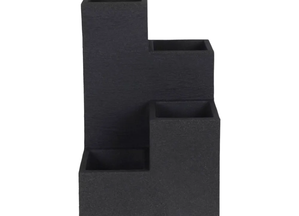 Jelenia Plast Pflanzkübel^Kubus Wendeltreppentopf 40X40Cm Anthrazit