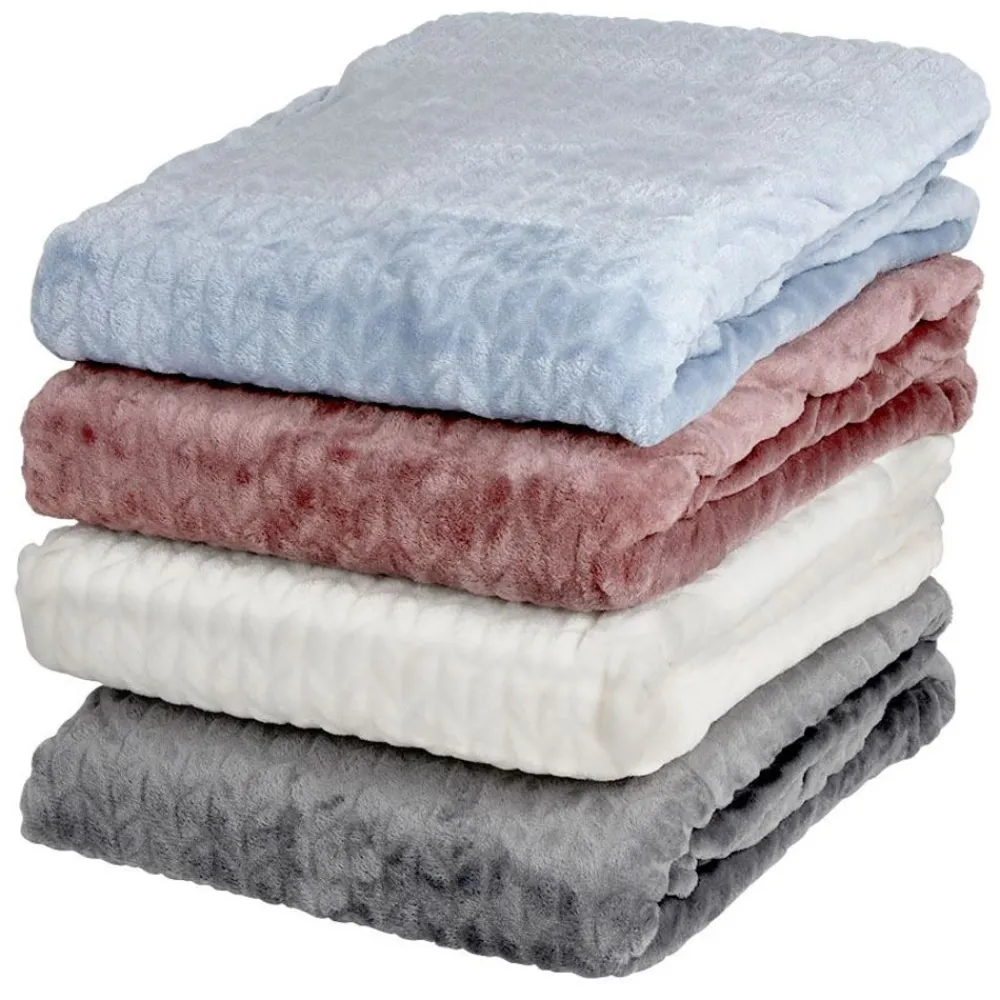 Home Collection Textilien, Decken Und Kissen^Kuscheldecke Jacquardmuster 150X200Cm Pastellblau