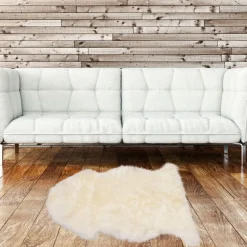 TP Textilien, Decken Und Kissen^Lammfellteppich 90X60Cm Cremeweis