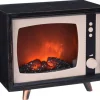 TP Sonstige Innendeko^Led-Deko-Kamin Nostalgie-Fernseher