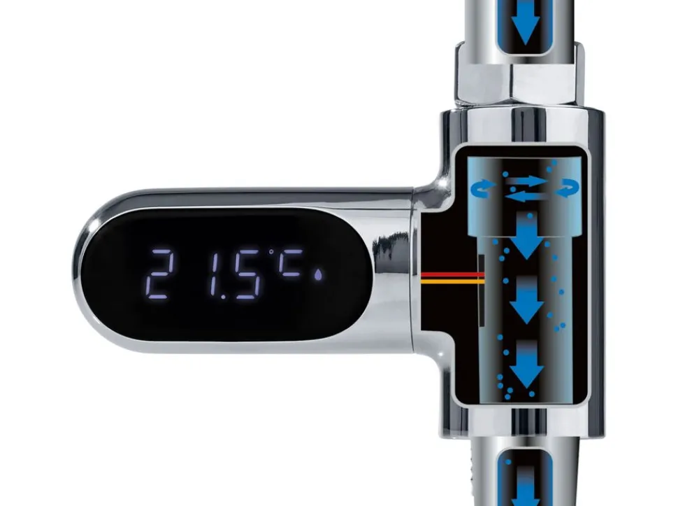 EASYmaxx Badutensilien^Led-Durchlauf-Thermometer Ca. 8,1X8,1X3Cm