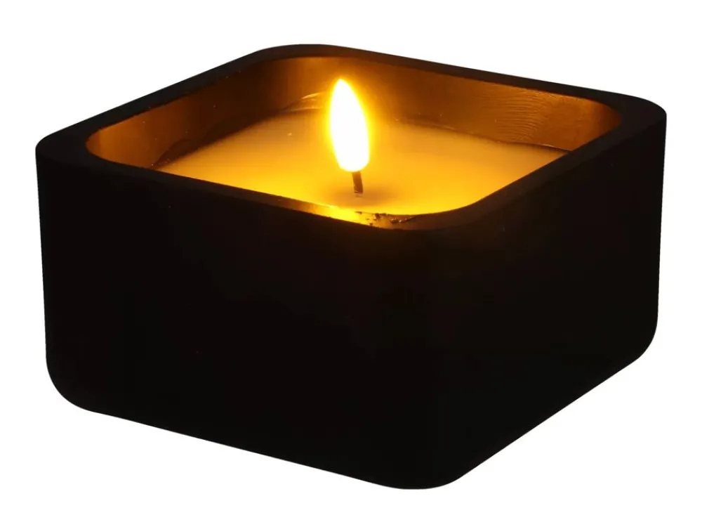New Home Led-Kerzen^Led-Kerze Mit Zementoptik Und Flackerlicht 12X12X6,5Cm
