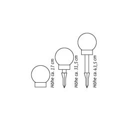 TP Leuchtdeko^Led-Solar-Kugelleuchte 15Cm
