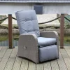 TP Gartenstühle^Loungesessel 61,5X107X70Cm 2Er-Set Anthrazit