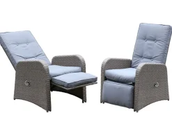 TP Gartenstühle^Loungesessel 61,5X107X70Cm 2Er-Set Anthrazit
