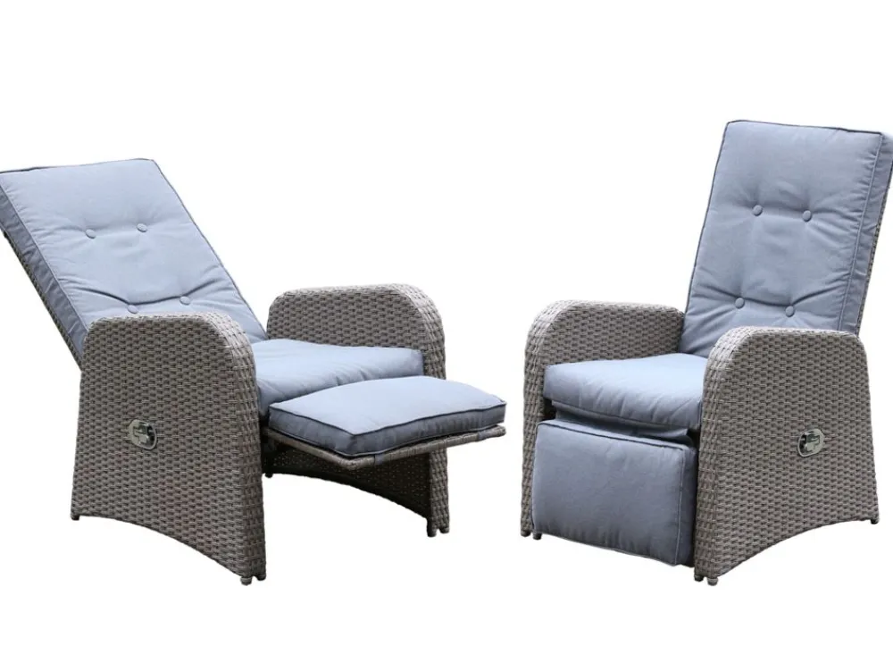 TP Gartenstühle^Loungesessel 61,5X107X70Cm 2Er-Set Anthrazit