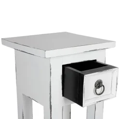 TP Beistelltische^Mahagoni-Beistelltisch 25X25X66Cm Antik-Weis