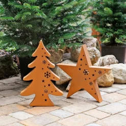 TP Gartenfiguren^Metall-Deko Stern Im Cut-Out Design