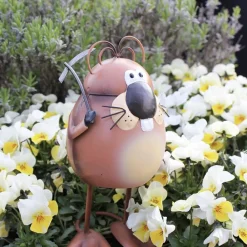 TP Gartenfiguren^Metall-Dekofigur Maulwurf Mit Wackelkorper