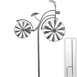 TP Gartenstecker^Metall-Gartenstab Fahrrad 160Cm Silbergrau