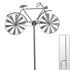 TP Gartenstecker^Metall-Gartenstab Fahrrad 160Cm Silbergrau