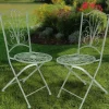 TP Gartenstühle^Metall-Klappstuhle Antik-Grun 2Er-Set