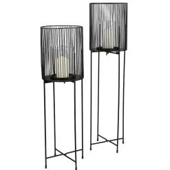 TP Laternen Und Kerzenhalter^Metall-Windlicht Mit Glaseinsatz 73Cm