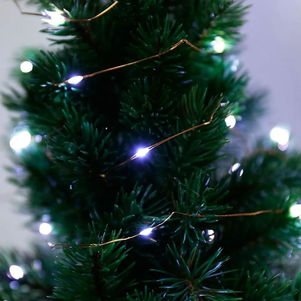 New Home Lichterketten^Mikro-Led-Drahtlichterkette Mit 40 Leds Und Timer 4,2M Kaltweis