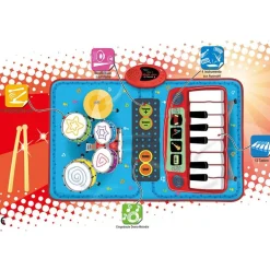 TP Spielzeug Für Drinnen^Musikmatte 2In1 Schlagzeug & Klavier