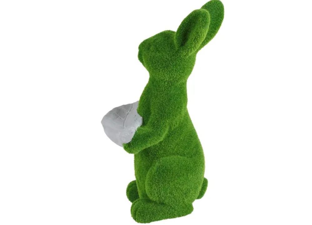 New Home Easter Gartenfiguren^Osterhase In Gras-Optik Mit Deko-Blatt