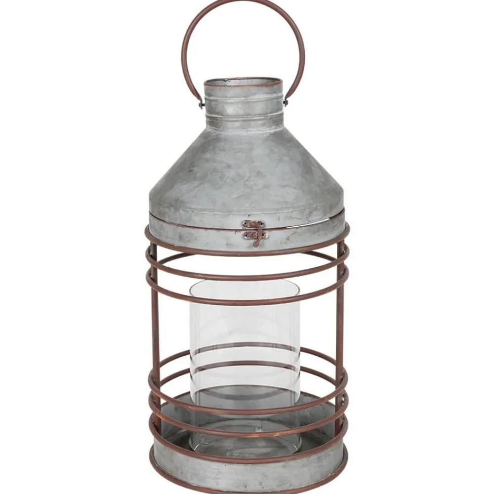 TP Laternen Und Kerzenhalter^Outdoor-Laterne Aus Zink Mit Glaseinsatz 51,5Cm