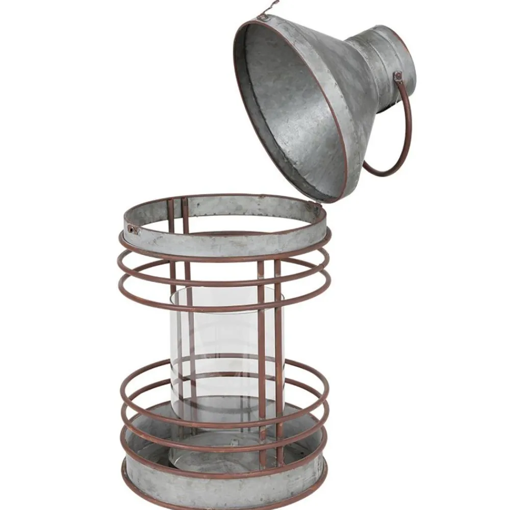 TP Laternen Und Kerzenhalter^Outdoor-Laterne Aus Zink Mit Glaseinsatz 51,5Cm