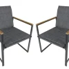 Sunny Moments Gartenstühle^Outdoor-Loungesessel Aus Metall Mit Textilbespannung 2Er-Set