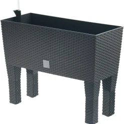 Prosperplast Hochbeete^Polyrattan-Blumenbank Mit Bewasserung 60X24,5Cm Anthrazit