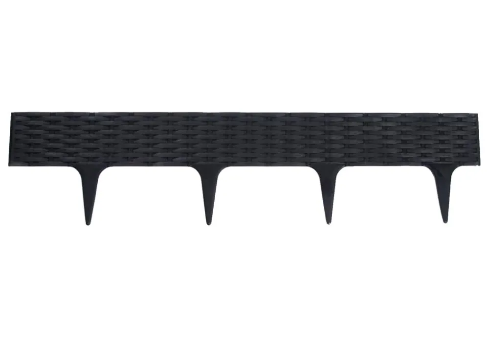 Prosperplast Beeteinfassung^Rasenkante Ibra Border Rattanoptik 3,9M Anthrazit