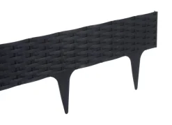Prosperplast Beeteinfassung^Rasenkante Ibra Border Rattanoptik 3,9M Anthrazit