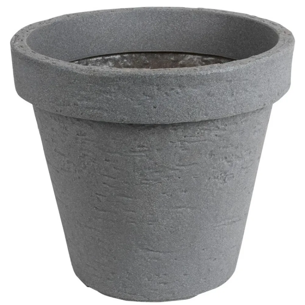 Jelenia Plast Pflanzkübel^Runder Pflanztopf Pisa 39X35Cm Steingrau