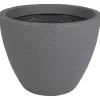 Jelenia Plast Pflanzkübel^Runder Pflanztopf Stone 39X31Cm Grau