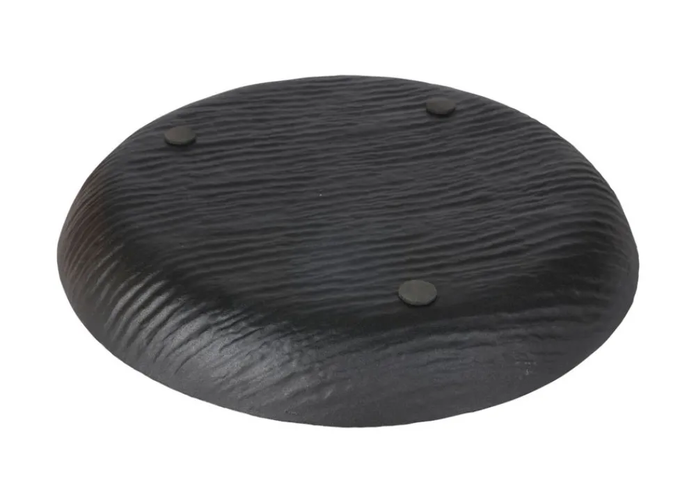 TP Vasen Und Schalen^Rundes Metall-Dekotablett 37Cm Schwarz