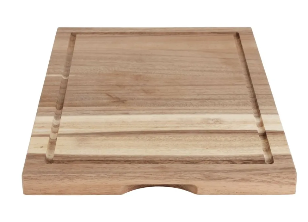 TP Bretter Und Tabletts^Schneid- Und Servierbrett Aus Akazienholz Mit Saftrinne 48X32,5Cm