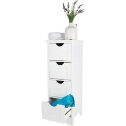 TP Wohnmöbel^Schrank Maine Mit 4 Schubladen 30X81,5X30Cm Weis