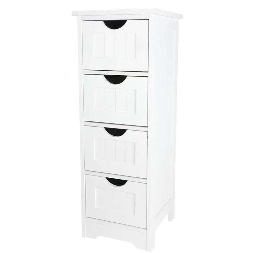 TP Wohnmöbel^Schrank Maine Mit 4 Schubladen 30X81,5X30Cm Weis