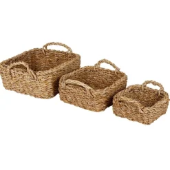TP Körbe Und Taschen^Seegras-Körbe Eckig 3Er-Set