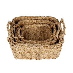 TP Körbe Und Taschen^Seegras-Körbe Eckig 3Er-Set