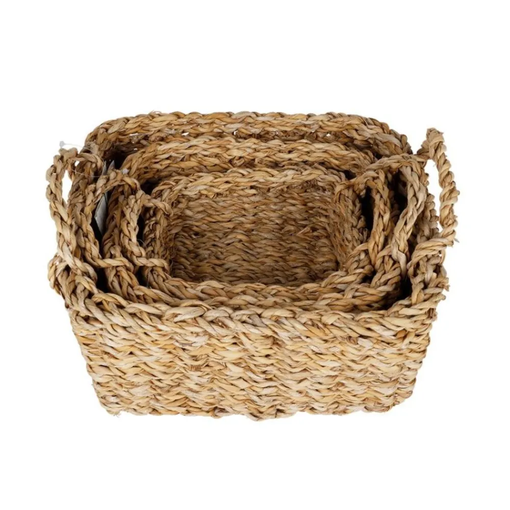 TP Körbe Und Taschen^Seegras-Körbe Eckig 3Er-Set
