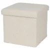 New Home Sitzmöbel^Sitzhocker Aus Teddystoff 38X38X35Cm Beige