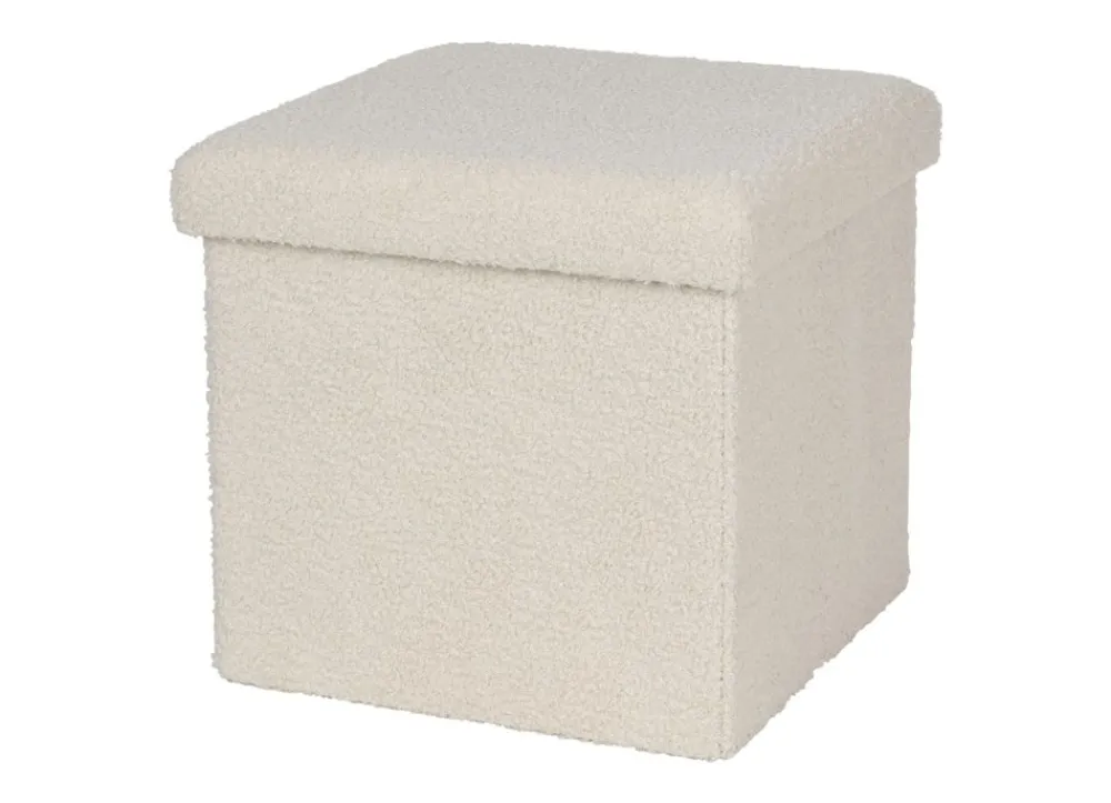 New Home Sitzmöbel^Sitzhocker Aus Teddystoff 38X38X35Cm Beige