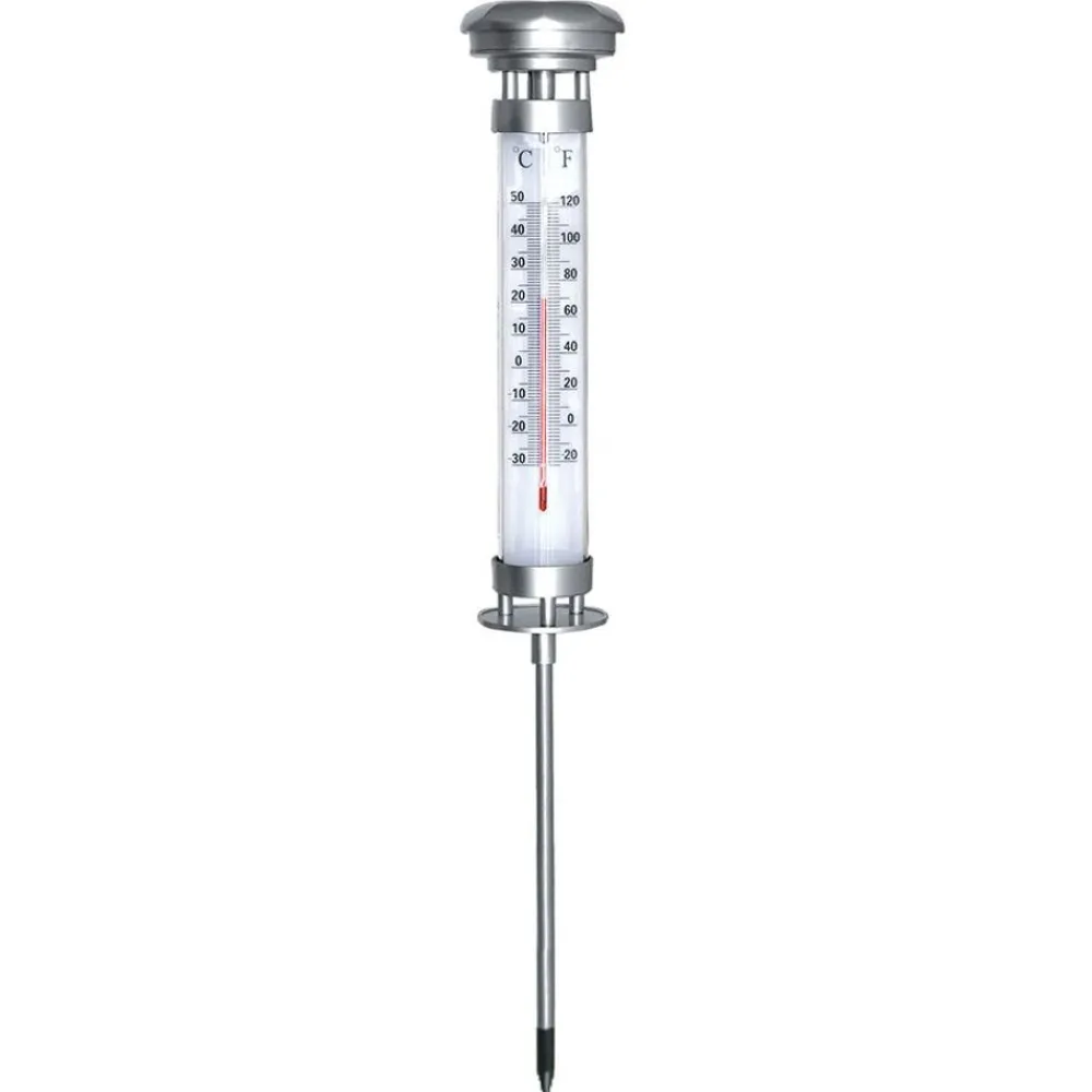 TP Leuchtdeko^Solar Garten-Thermometer