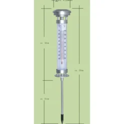 TP Leuchtdeko^Solar Garten-Thermometer