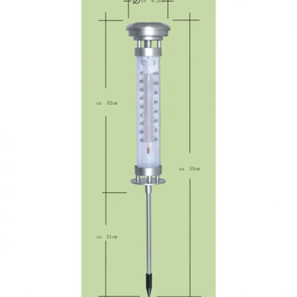 TP Leuchtdeko^Solar Garten-Thermometer