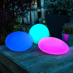 TP Leuchtdeko^Solar-Led-Gartenleuchte Stein 40X17X30Cm