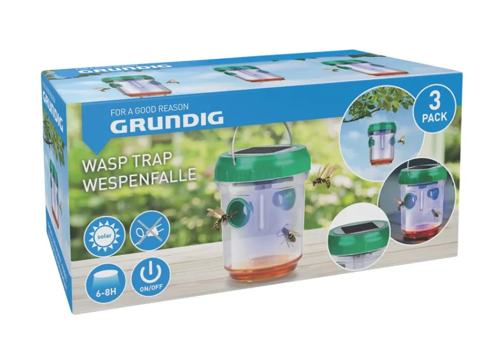 Grundig Haushaltshelfer^Solar-Wespenfalle 3Er-Set