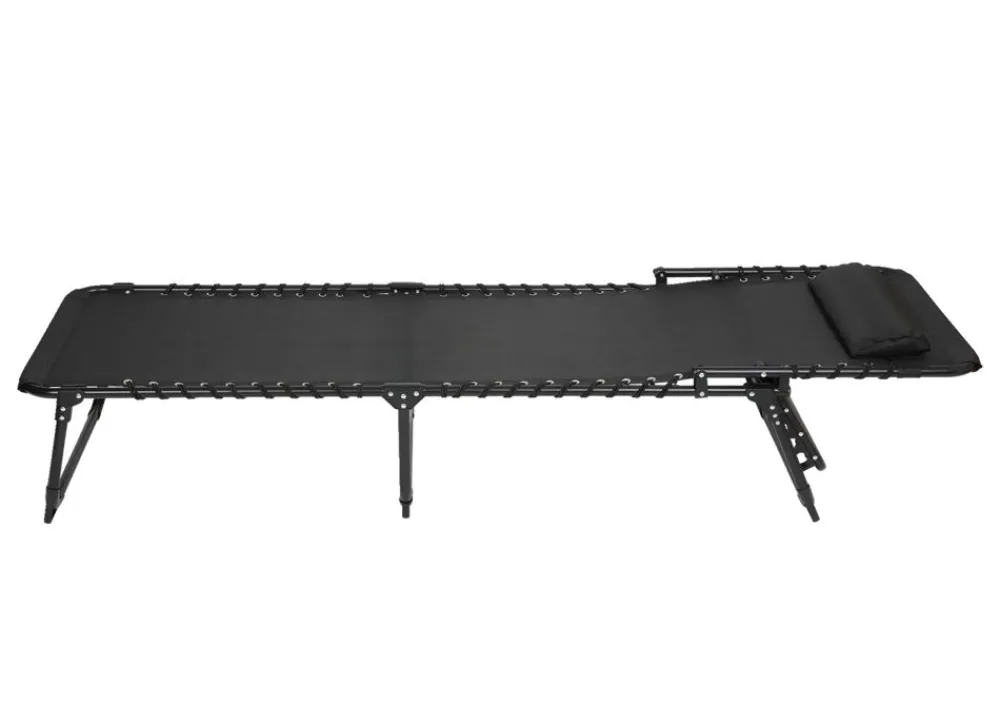 TP Garten- Und Sonnenliegen^Sonnenliege Mit Kopfpolster 190X55X31Cm Schwarz