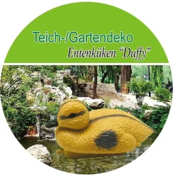 TP Gartenfiguren^Teichdeko Entenkuken Duffy 13X6X7Cm