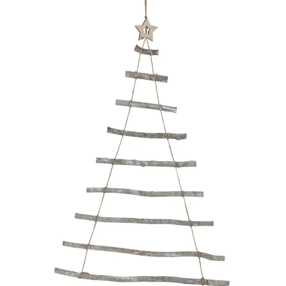 New Home Christmas Adventskalender^Wandobjekt Weihnachtsbaum Aus Holz 62X90Cm