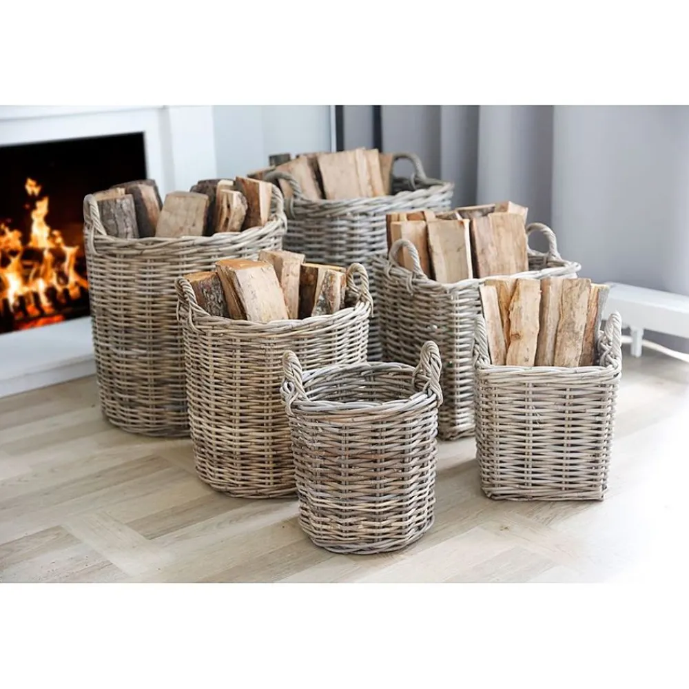 TP Körbe Und Taschen^WeidenKörbe Eckig Natural-Grey 3Er-Set