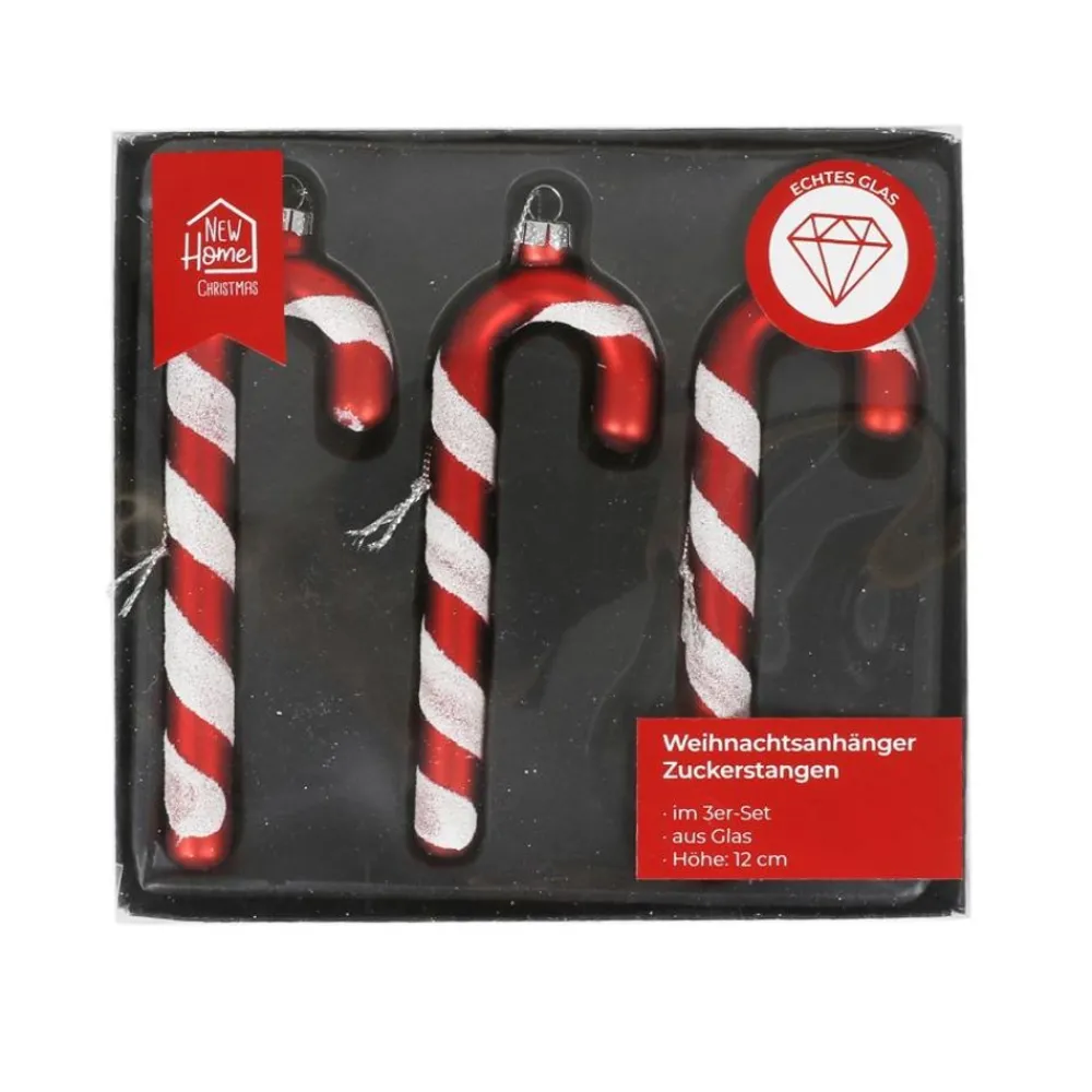 New Home Christmas Weihnachtsbaumanhänger^Weihnachtsbaum-Anhanger Zuckerstangen 3Er-Set