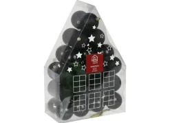 New Home Christmas Weihnachtsbaumkugeln^Weihnachtsbaumkugeln Aus Kunststoff 6Cm 36Er-Set Schwarz